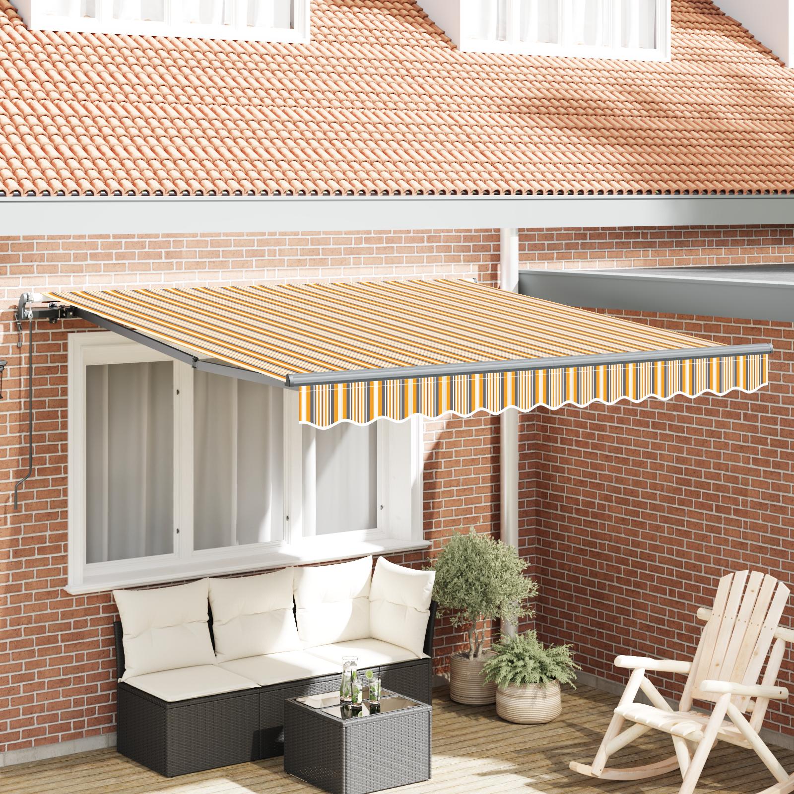 Utrækkelig Markise Flerfarvet 350 x 250 cm Stof