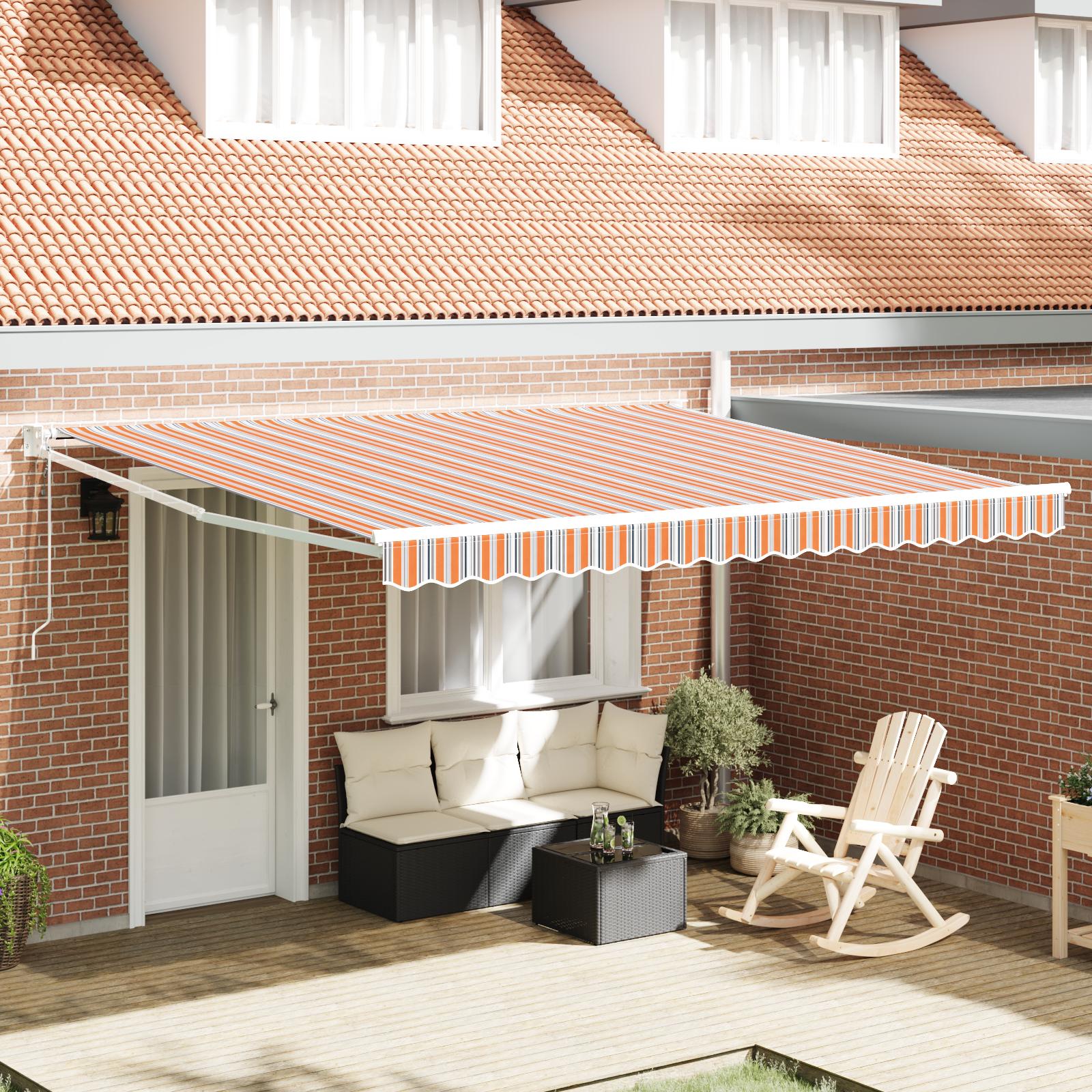 Utrækkelig Markise Flerfarvet 400 × 300 cm Polyester