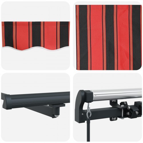 Manuel Markise orange og brun 450 × 350 cm Stof