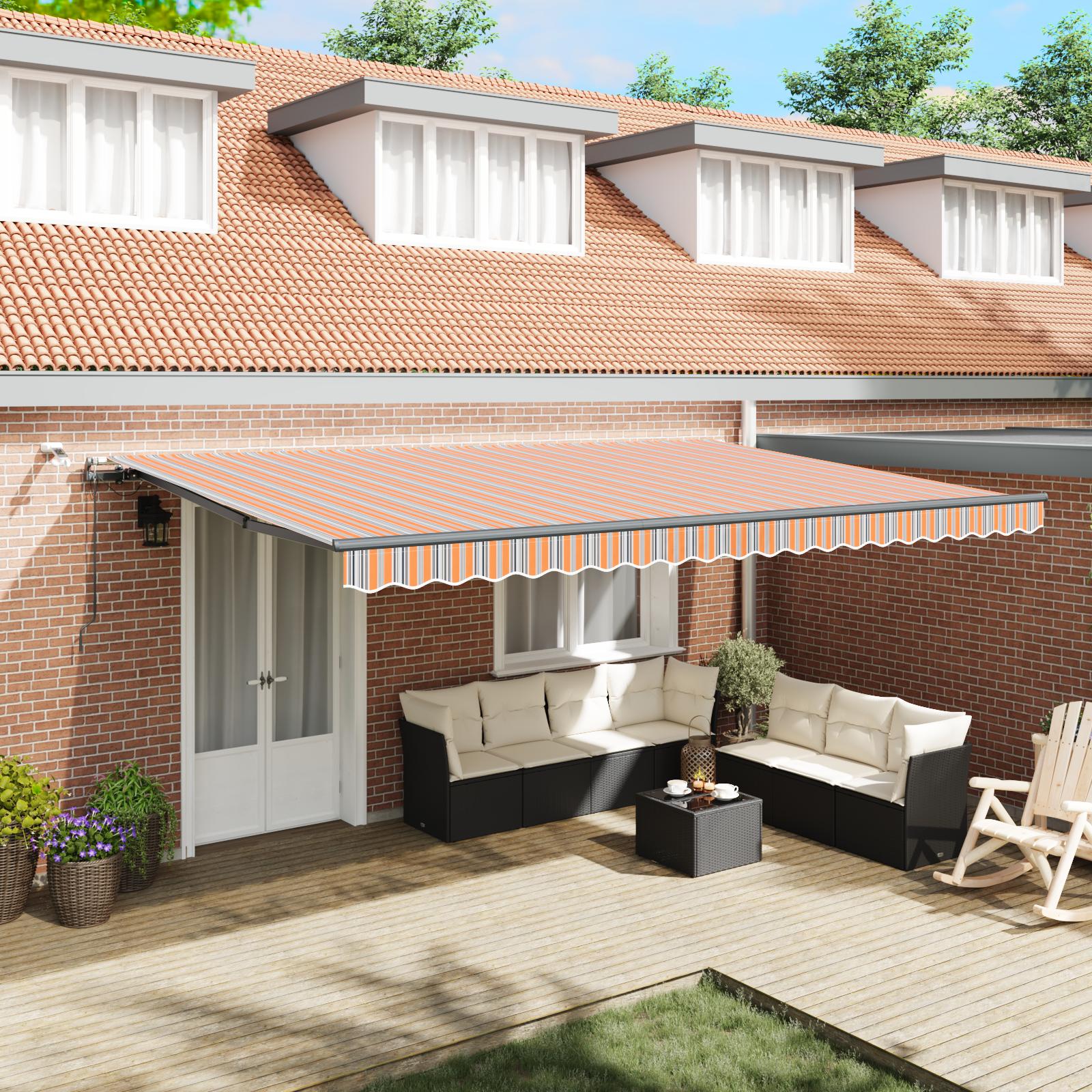 Markiseduge - flerfarvet 500 × 300 × 165 cm i polyester med fjernbetjening og LED