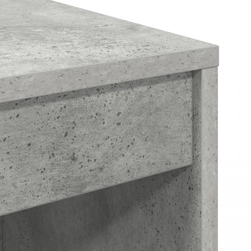 Skrivebord med reol og 2 skuffer - beton grå