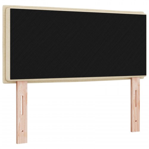 Sengegavl med LED-lysstrimler - creme, 80 cm
