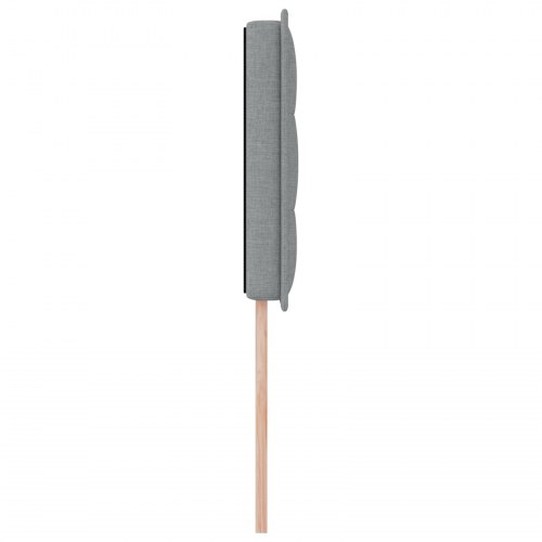 LED-sengegavl i stof 90 cm - lysegrå