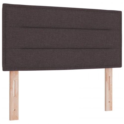 LED-sengegavl mørk brun 90 cm - stof