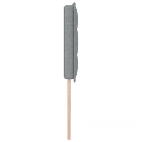 Sengegavl med LED-lysstrimler - lysegrå, 144 cm