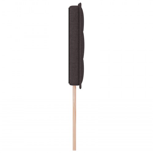 LED-sengegavl 160 cm i stof - mørk brun