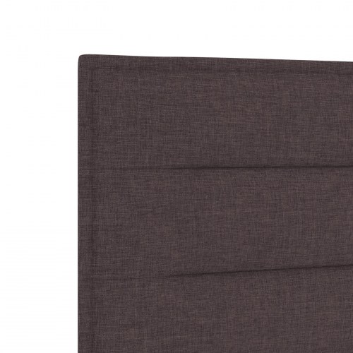 LED-sengegavl 160 cm i stof - mørk brun