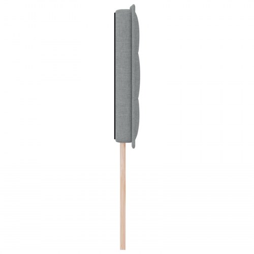 LED-sengegavl i stof 180 cm - lysegrå