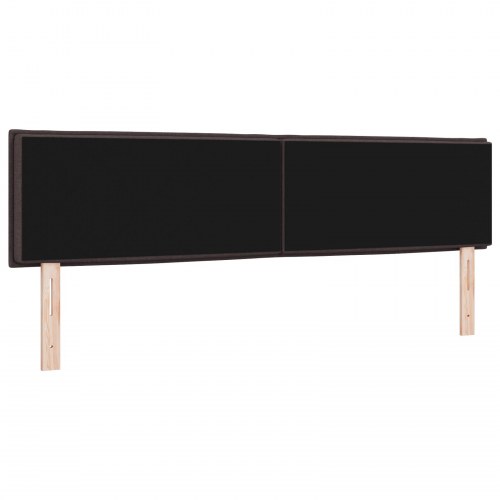 LED-sengegavl mørk brun 180 cm - stof
