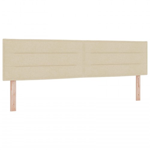 LED-sengegavl 180 cm - creme stof