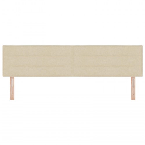 LED-sengegavl 180 cm - creme stof