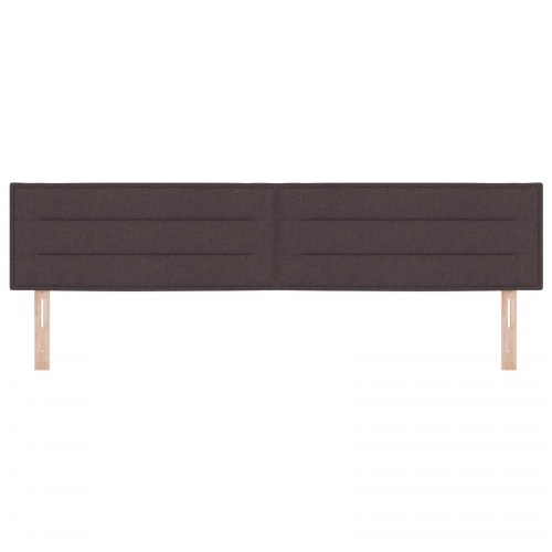 LED-sengegavl mørk brun 200 cm - stof