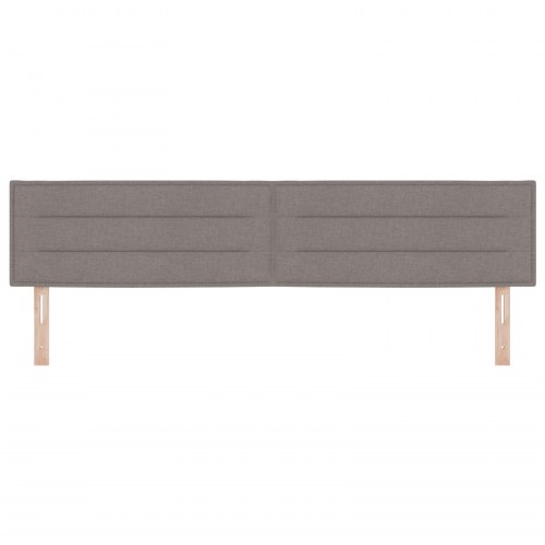 LED-sengegavl i stof 200 cm - gråbrun