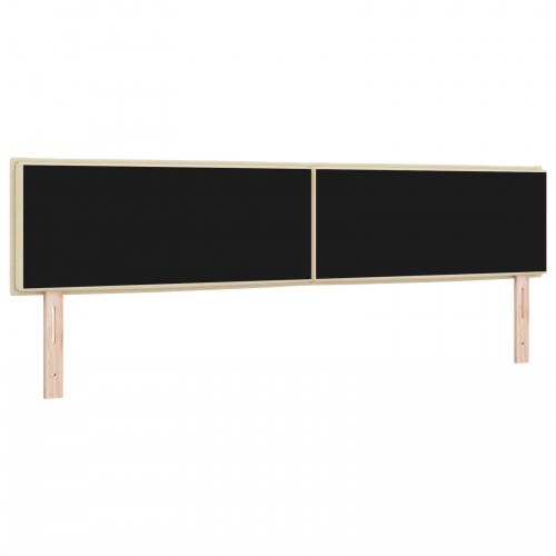 LED-sengegavl med RGB LED-lysstrimler - creme, 200 cm