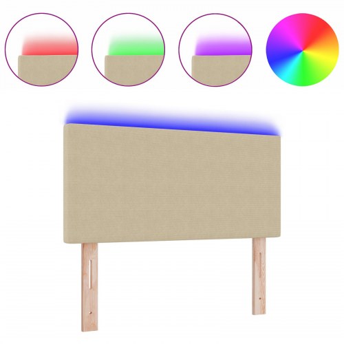 LED-sengegavl med RGB LED-lys - grågrøn, 80 cm