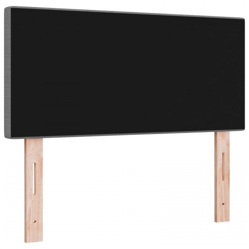 LED-sengegavl med RGB LED-lys - lysegrå, 90 cm