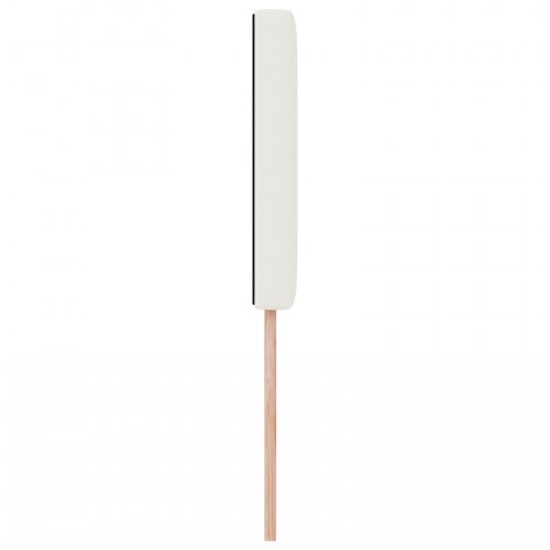 LED-sengegavl i velourstof - creme, 90 cm
