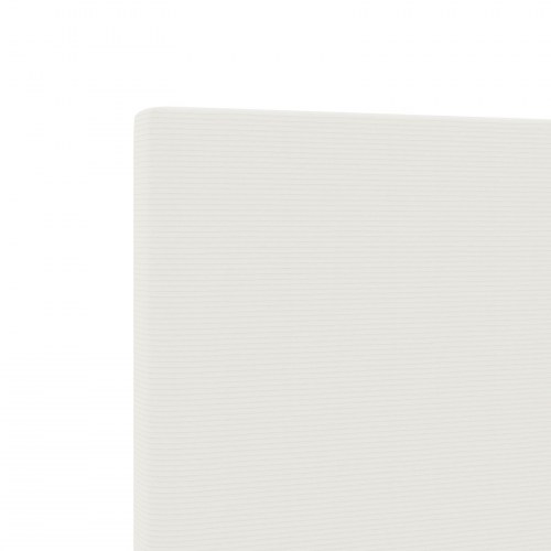 LED-sengegavl i velourstof - creme, 90 cm
