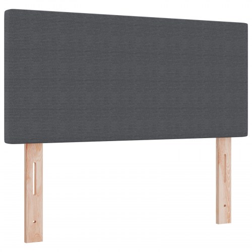 LED-sengegavl med RGB-lys - mørkegrå velour, 100 cm