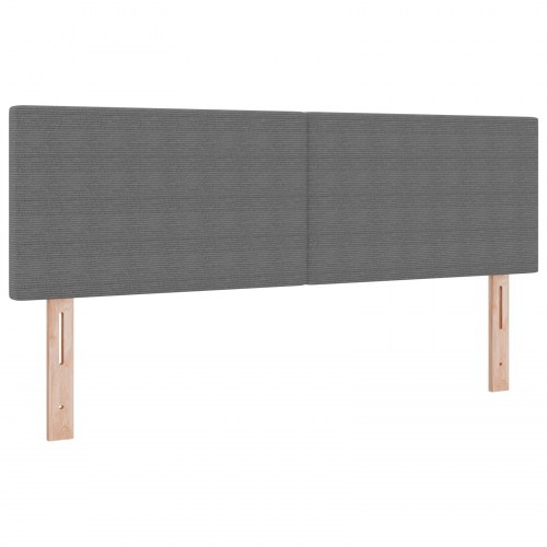 LED-sengegavl med RGB LED-strips - lysegrå velourstof 144 cm