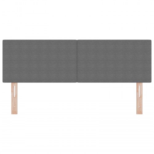 LED-sengegavl med RGB LED-strips - lysegrå velourstof 144 cm