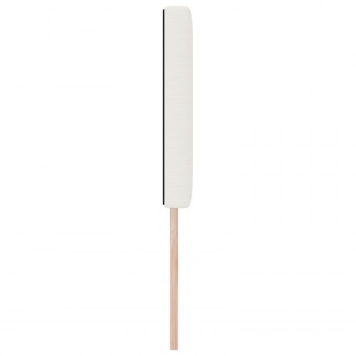 LED-sengegavl i velourstof - creme, 160 cm