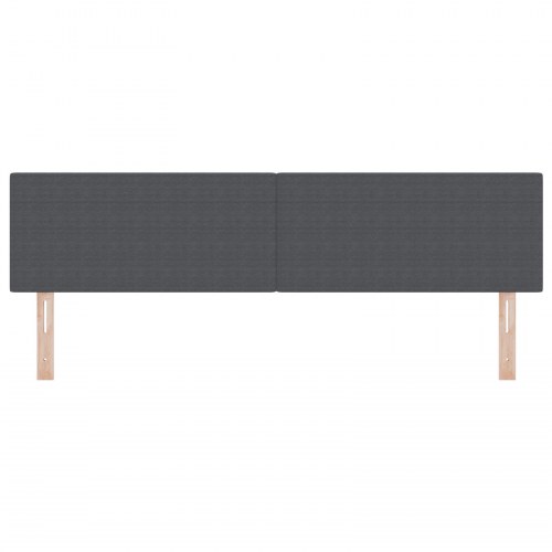 LED-sengegavl med LED-lysstrimler mørkegrå 180 cm