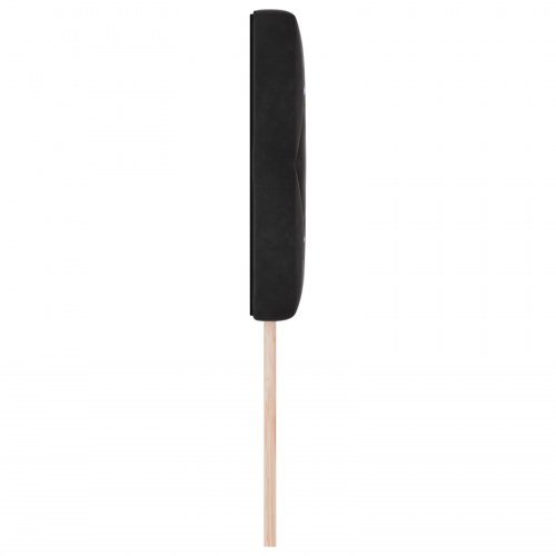 Sengegavl med LED-lys - sort fløjl, 80 cm