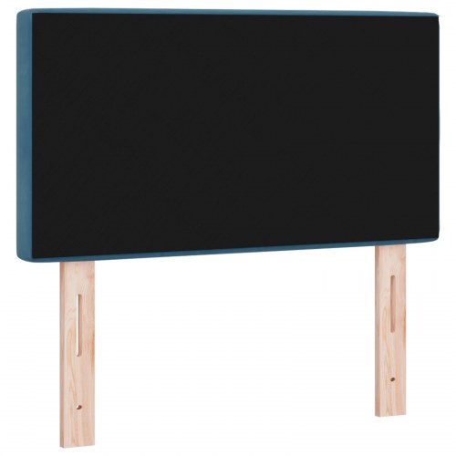 LED-sengegavl mørk blå 80 cm i fløjl