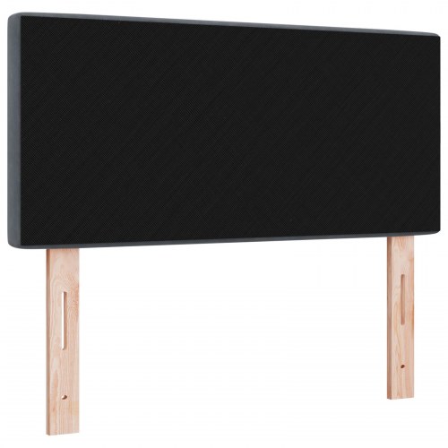 LED-sengegavl med LED-lysstrimler 90 cm - mørkegrå fløjl