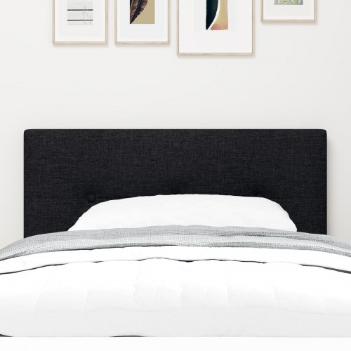LED-sengegavl i stof med RGB LED-lys - sort, 80 cm