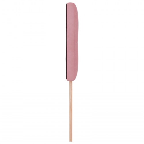 LED-sengegavl 80 cm - lyserød fløjl