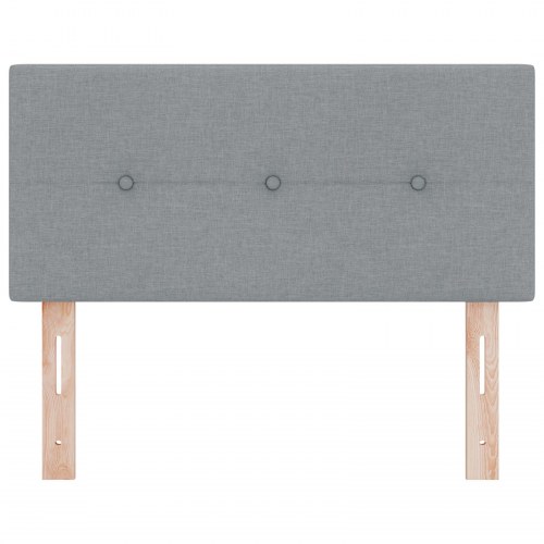 Sengegavl med LED-lys lysegrå 90 cm