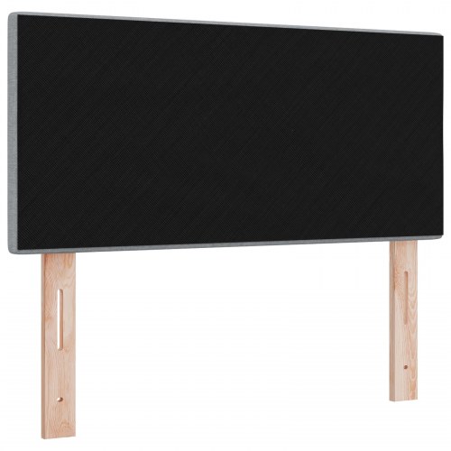 Sengegavl med LED-lys lysegrå 90 cm