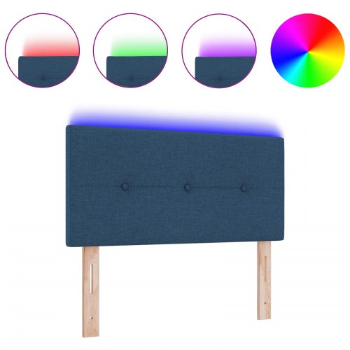 LED-sengegavl blå 100 cm med RGB LED-strips