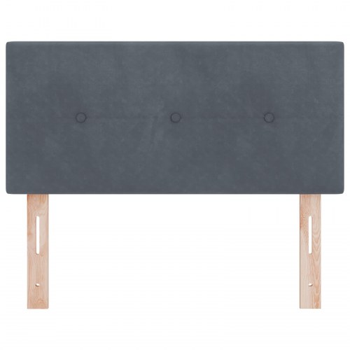 LED-sengegavl med RGB LED-lys - grå, 100 cm, fløjl