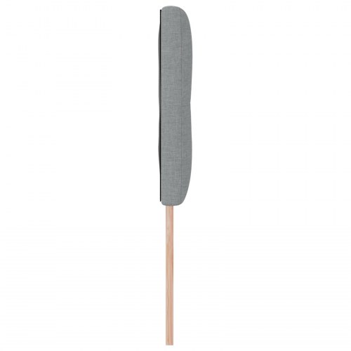 LED-sengegavl med RGB-lysstrimler - lysegrå 144 cm