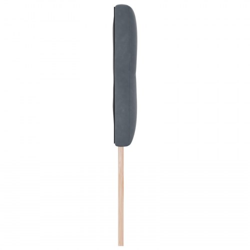 Sengegavl med RGB LED-lys grå 144 cm fløjl