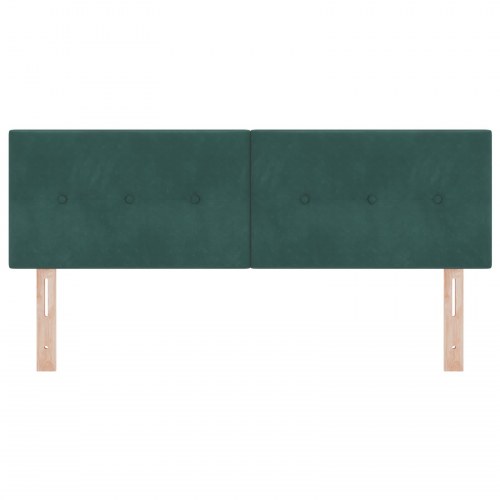 LED-sengegavl grøn 144 cm i fløjl