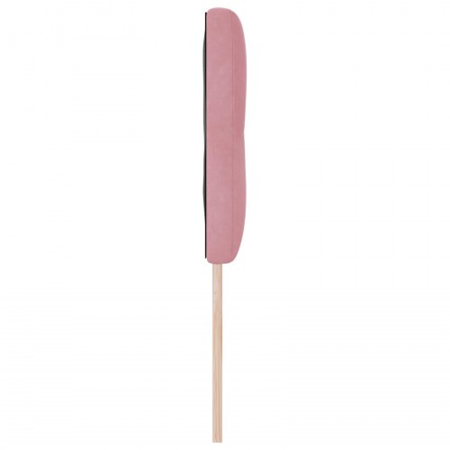 Sengegavl med LED-lys - lyserød fløjl 144 cm