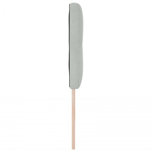 Sengegavl med LED-lysstrimler - lysegrå fløjl, 160 cm