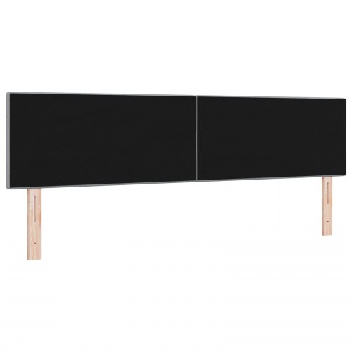 LED-sengegavl med RGB LED-lysstrimler - lysegrå, 180 cm