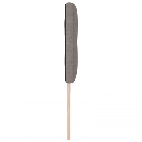 LED-sengegavl i polyester - gråbrun, 180 cm