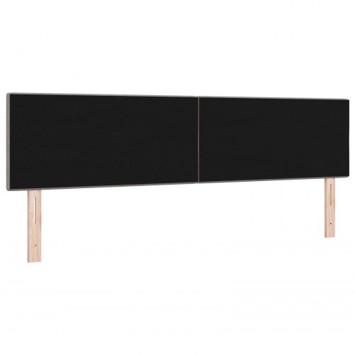 LED-sengegavl i polyester - gråbrun, 180 cm