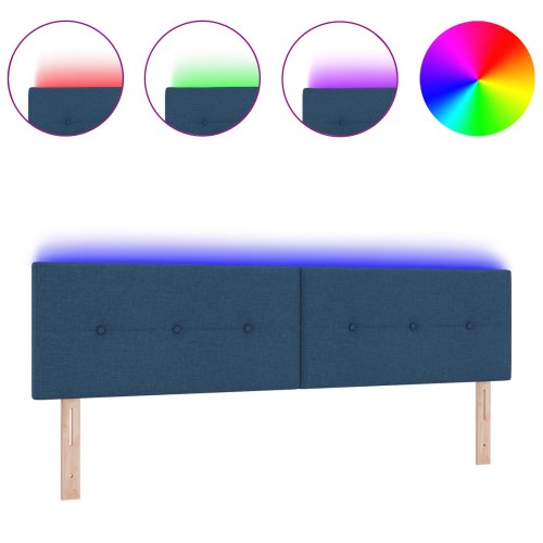 LED-sengegavl blå 180 cm med RGB LED-strips