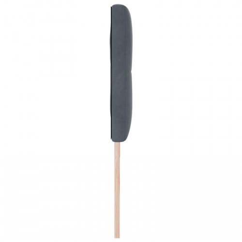 LED-sengegavl 180 cm - grå fløjl