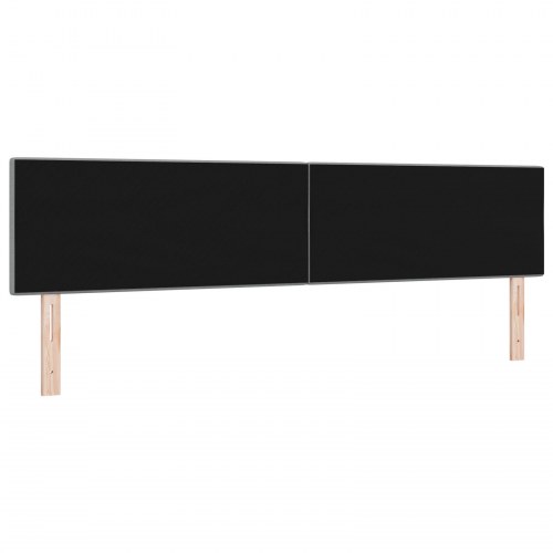 Sengegavl med LED-lys 200 cm - lysegrå stof