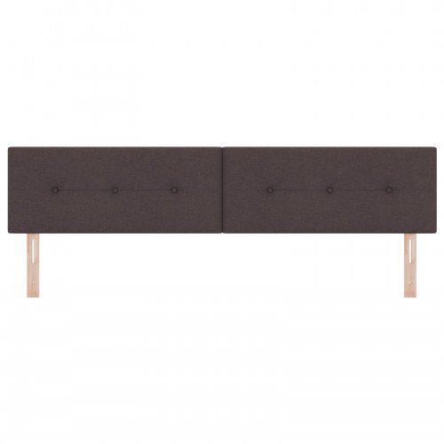 LED-sengegavl 200 cm med RGB LED-lysstrimler - mørk brun