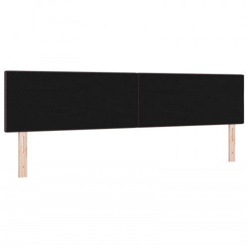 LED-sengegavl 200 cm med RGB LED-lysstrimler - mørk brun