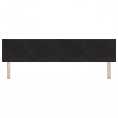 LED-sengegavl med RGB LED-lys - sort, 200 cm, fløjl